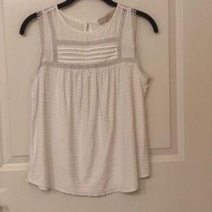 White LOFT sleeveless top